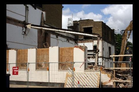 Building collapse in Vauxhall